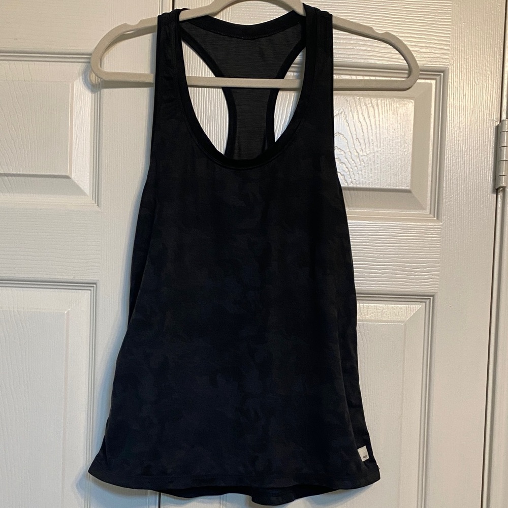 Women's Camo Black Racerback Tank Top - Lightweight Activewear